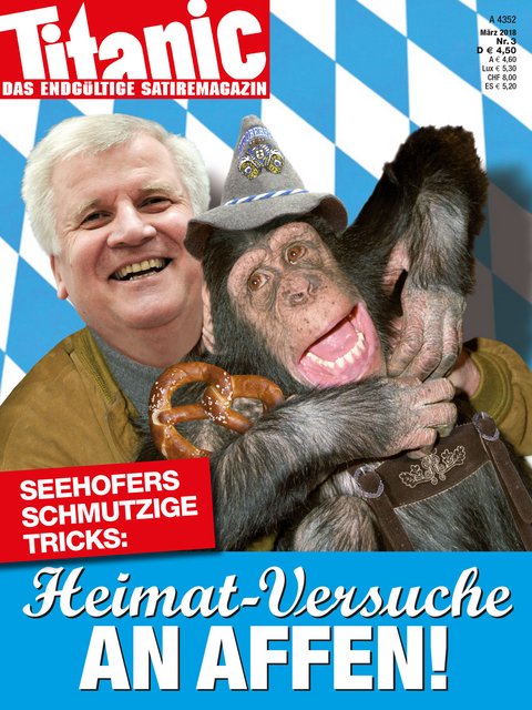 Seehofers schmutzige Tricks: Heimat-Versuche an Affen! (03/2018)