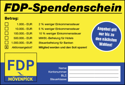 FDP-Spendenschein