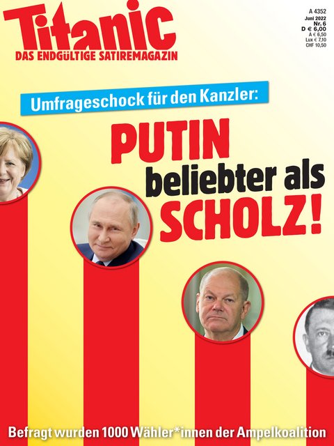 Umfrageschock für den Kanzler: Putin beliebter als Scholz! (06/2022)