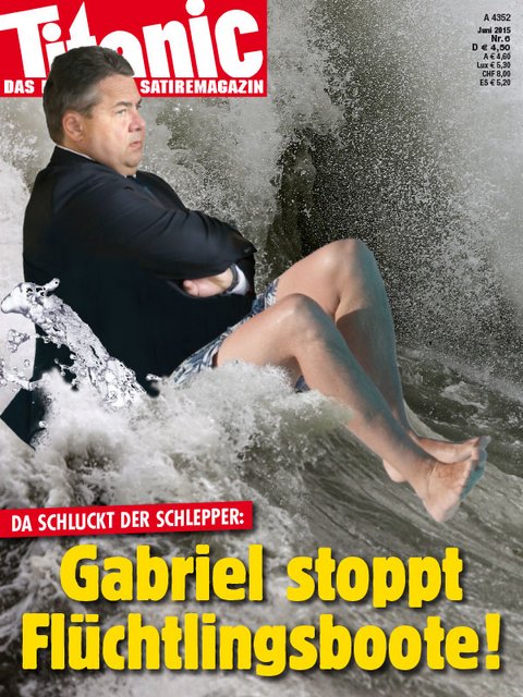 Da schluckt der Schlepper: Gabriel stoppt Flüchtlingsboote! (06/2015)